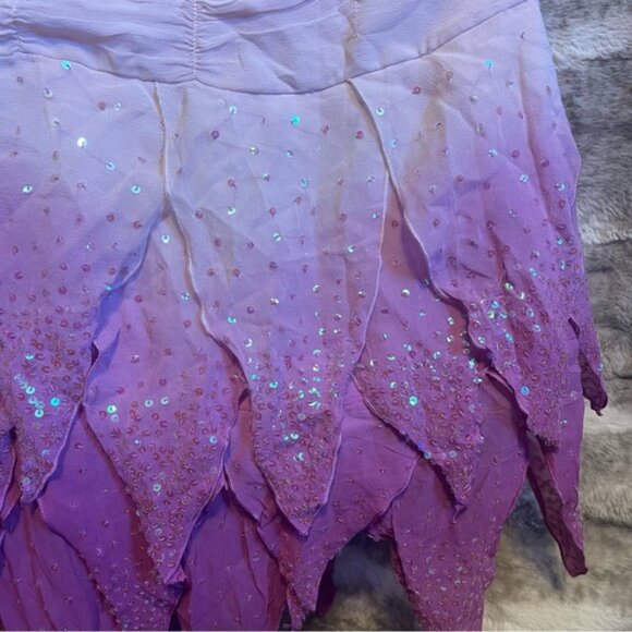 BEBE sequin ombré asymmetrical skirt - Picture 3 of 5